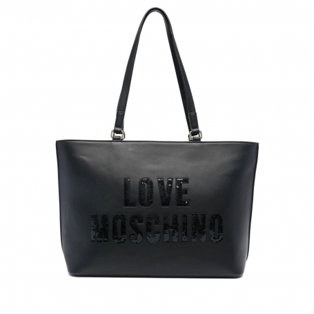 Shopping Bag Paillettes Nera Love Moschino JC4288PP0IKK0000
